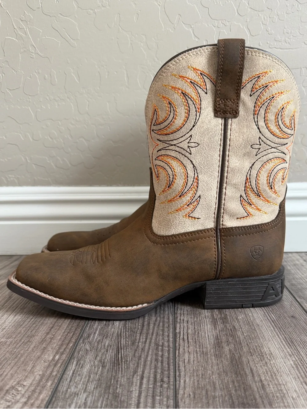 Ariat Kids Storm Western Boot, Brown